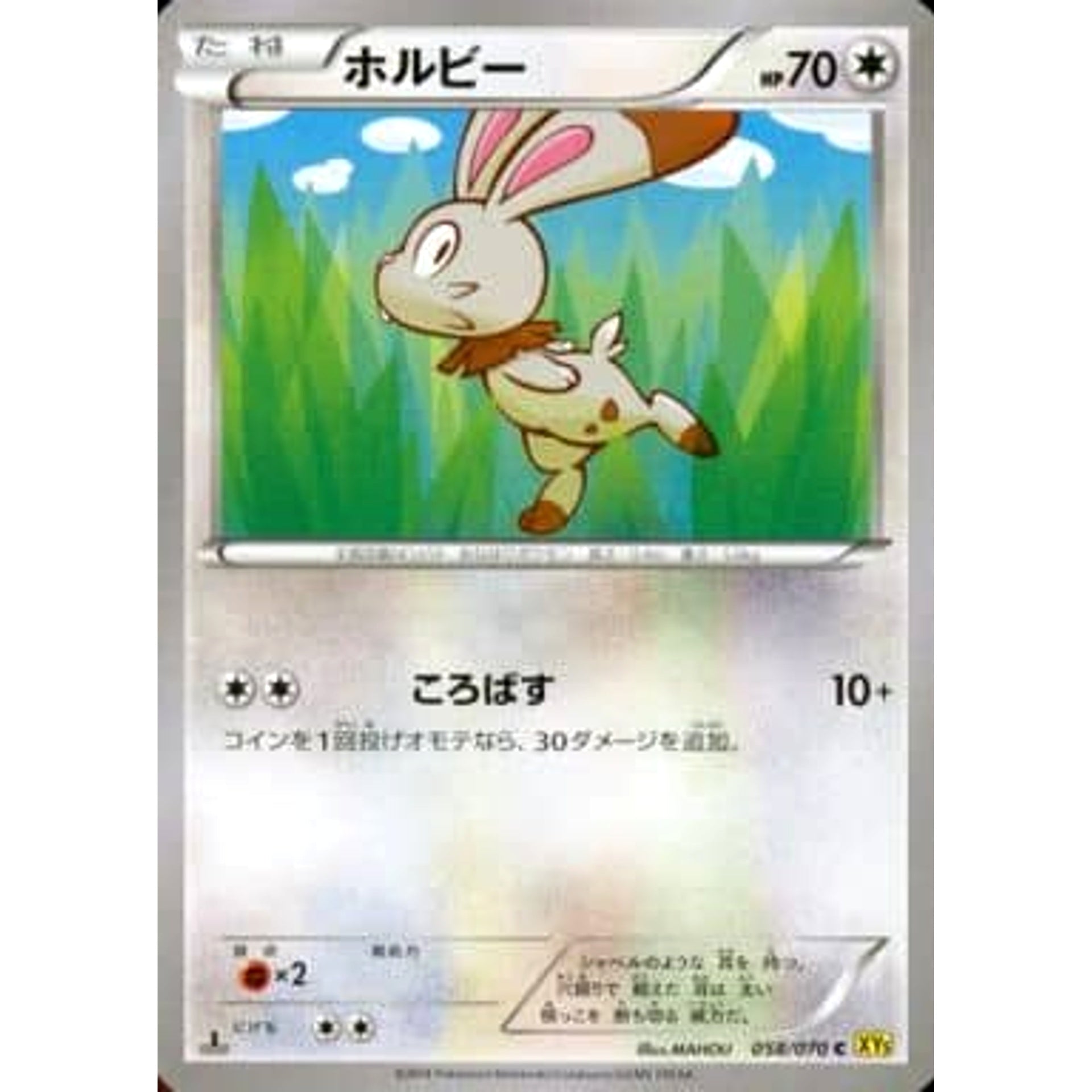 Pokemon Bunnelby C 058/070 XY5 Gaia Volcano Japanese Pokemon Card [USED]