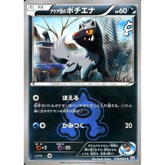 Pokemon Team Aqua's Poochyena C 016/034 CP1 Magma Gang VS Aqua Gang: Double Crisis Japanese Pokemon Card [USED]