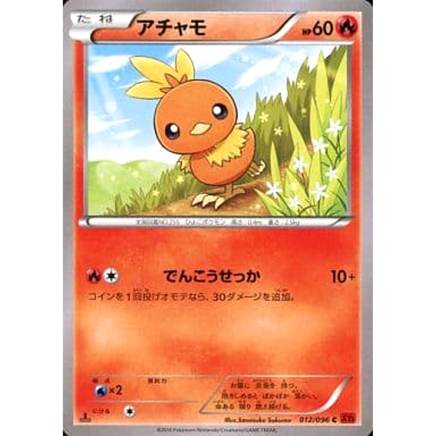 Pokemon Torchic C 012/096 XY3 Rising Fist Japanese Pokemon Card [USED]