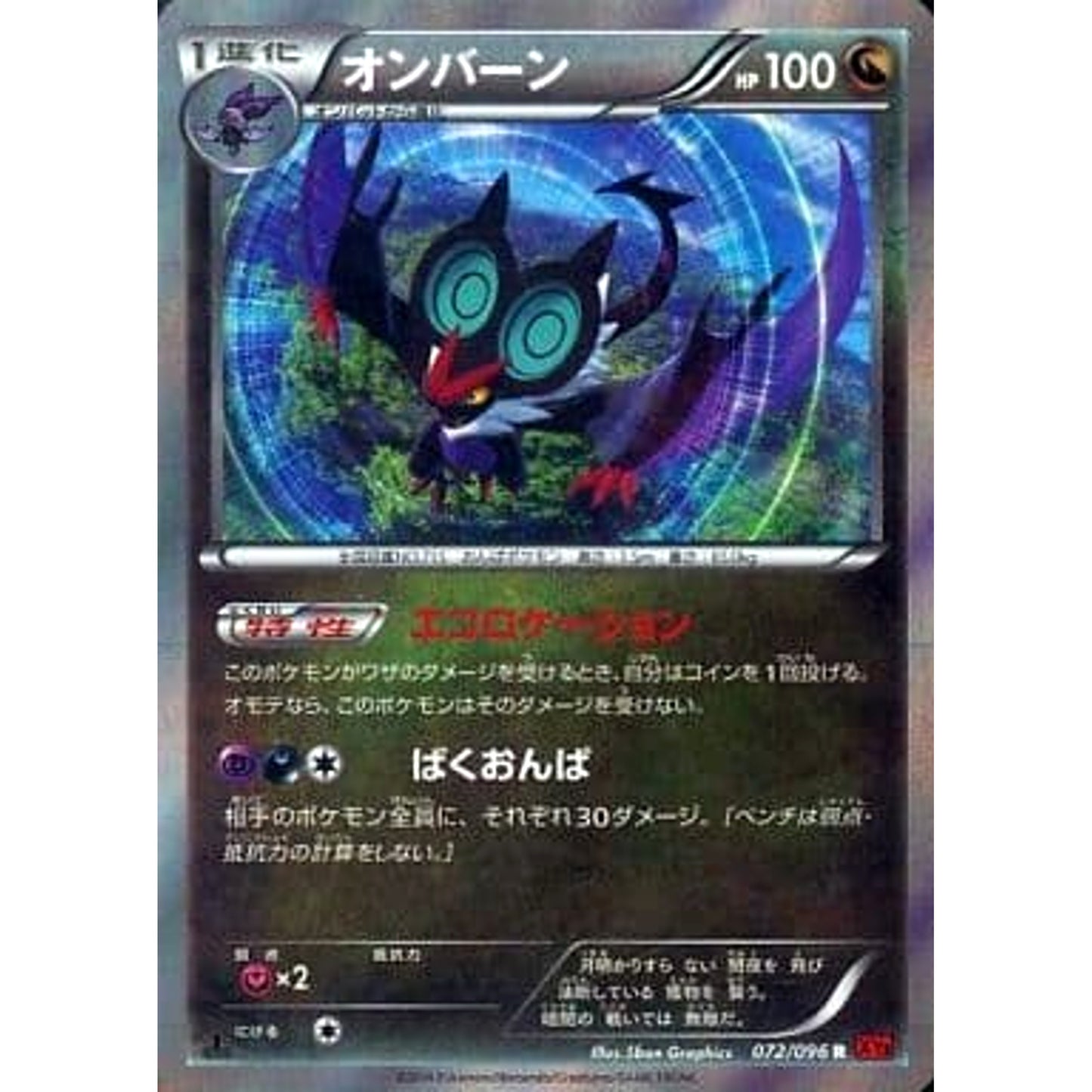 Pokemon Noivern Holo R 072/096 XY3 Rising Fist Japanese Pokemon Card [USED]