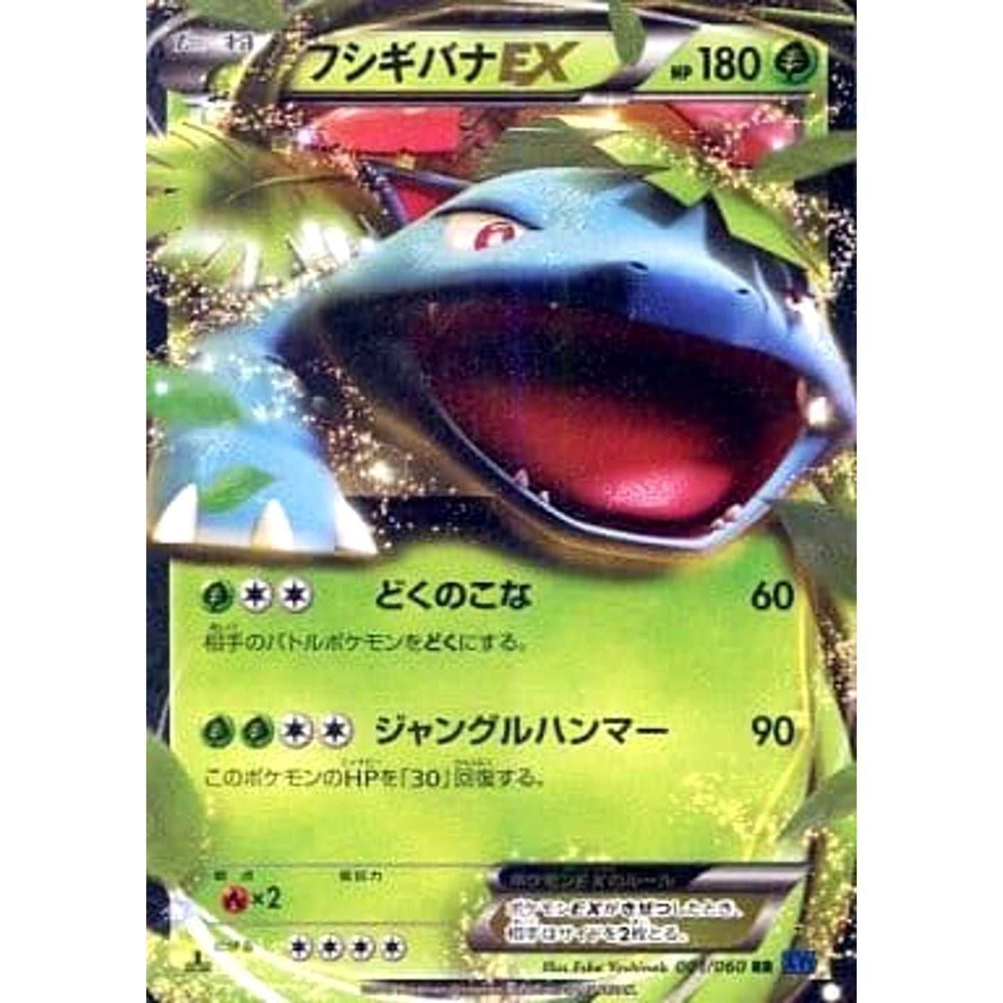 Pokemon Venusaur EX Holo RR 001/060 XY1 Collection X Japanese Pokemon Card [USED]