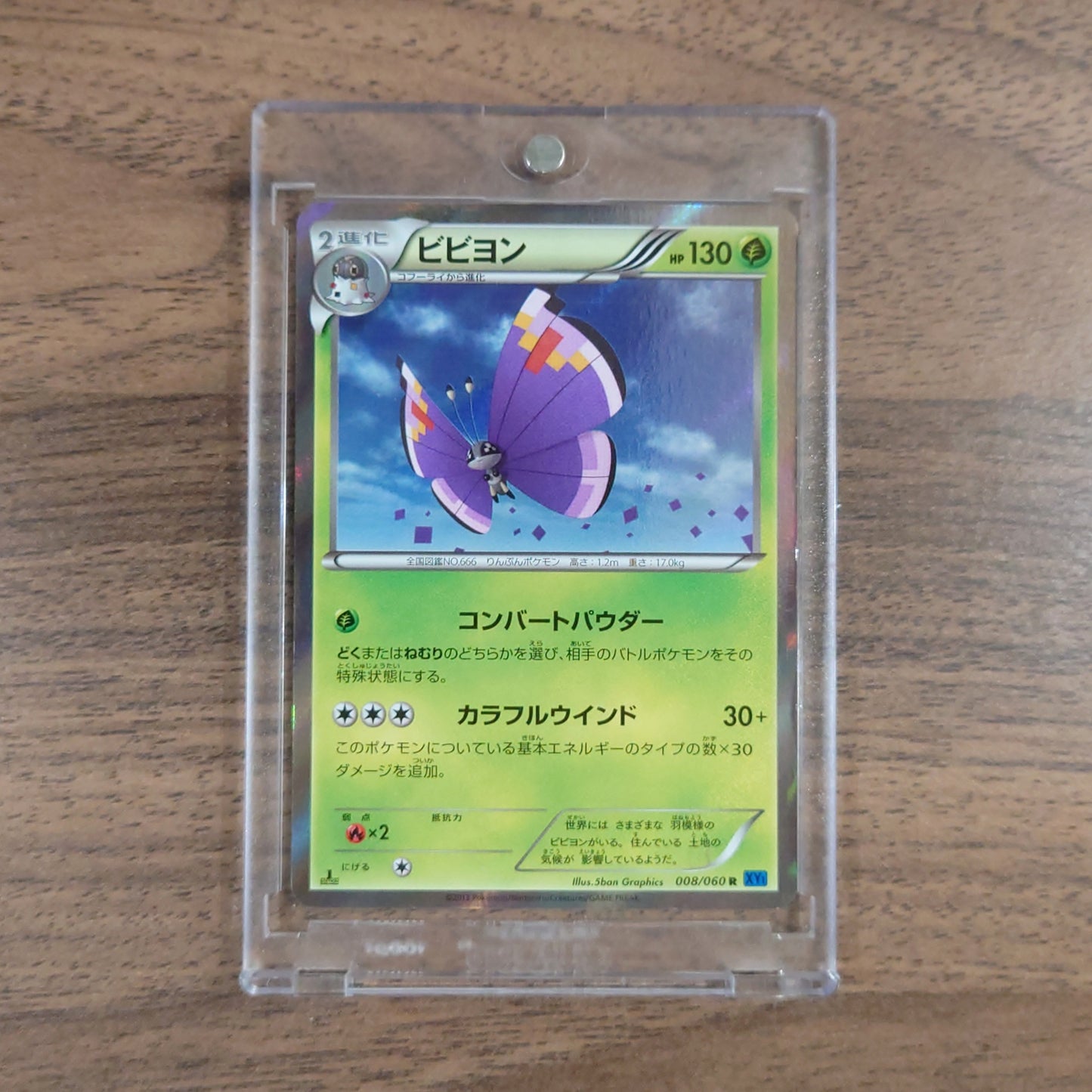 Pokemon Vivillon Elegant Holo R 008/060 XY1 Collection X Japanese Pokemon Card [USED]