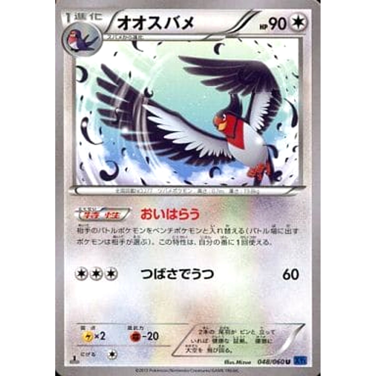 Pokemon Swellow U 048/060 XY1 Collection X Japanese Pokemon Card [USED]