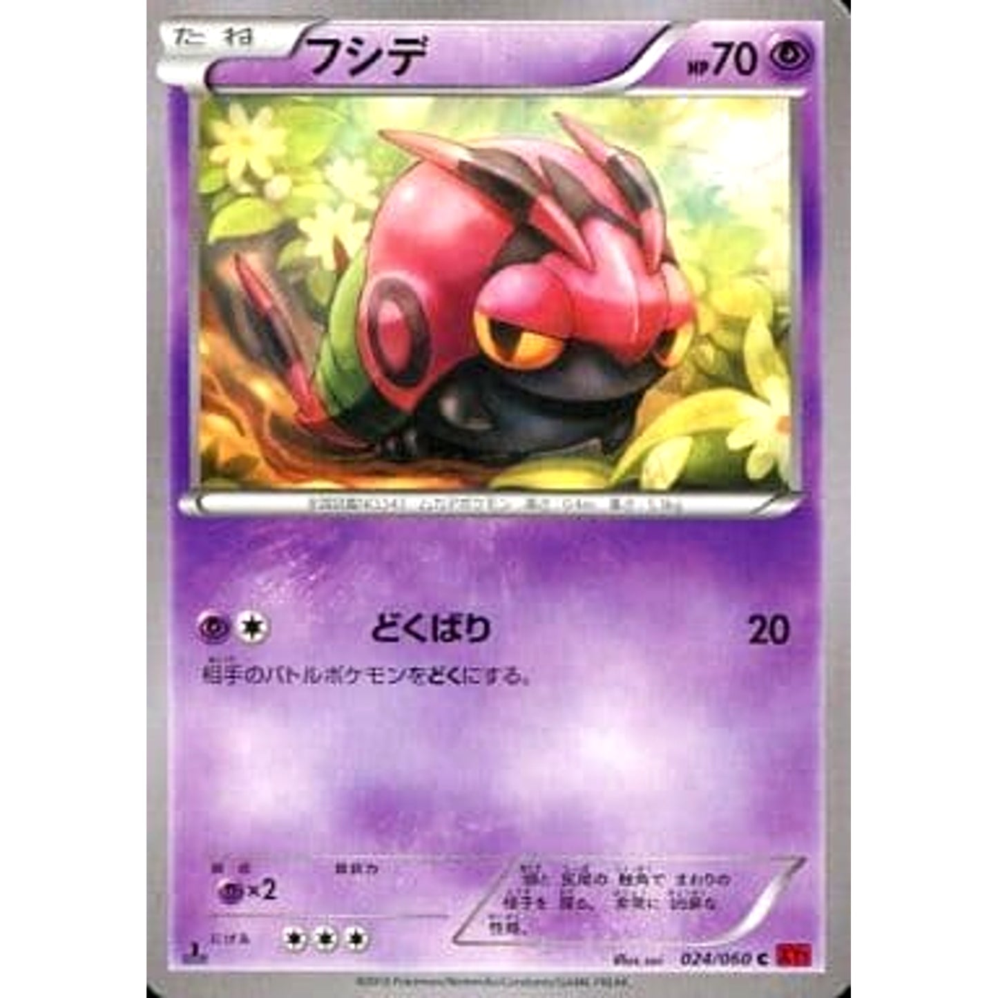 Pokemon Venipede C 024/060 XY1 Collection Y Japanese Pokemon Card [USED]