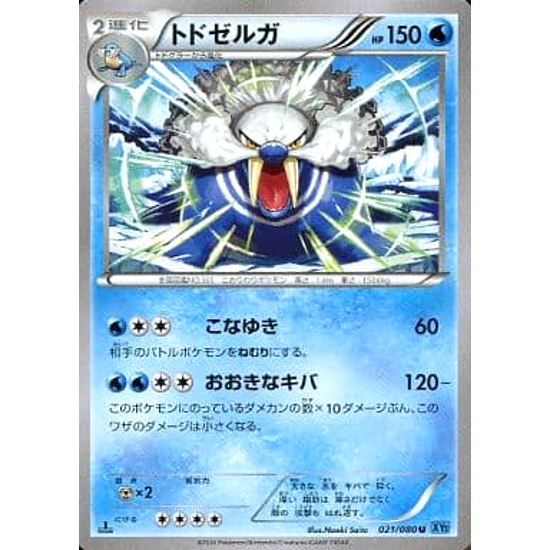 Pokemon Walrein U 021/080 XY2 Wild Blaze Japanese Pokemon Card [USED]