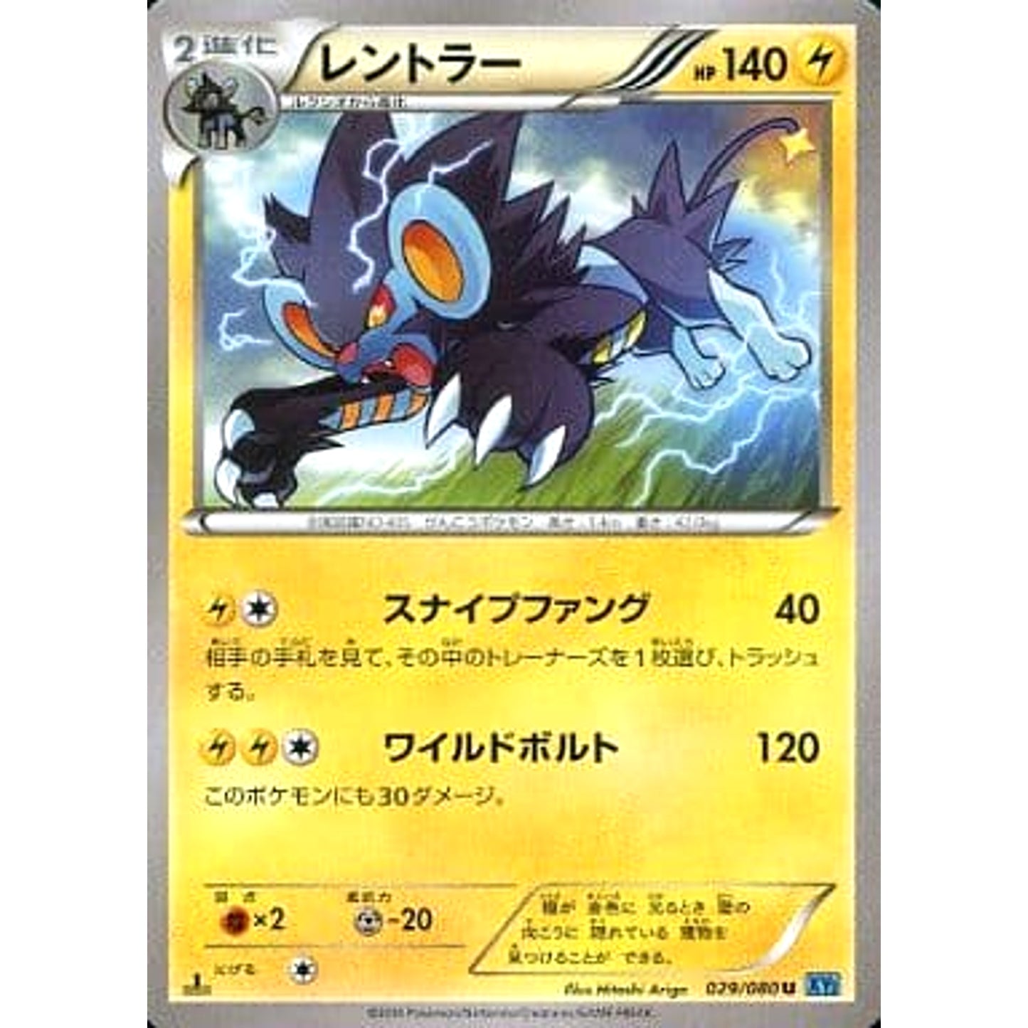 Pokemon Luxray U 029/080 XY2 Wild Blaze Japanese Pokemon Card [USED]