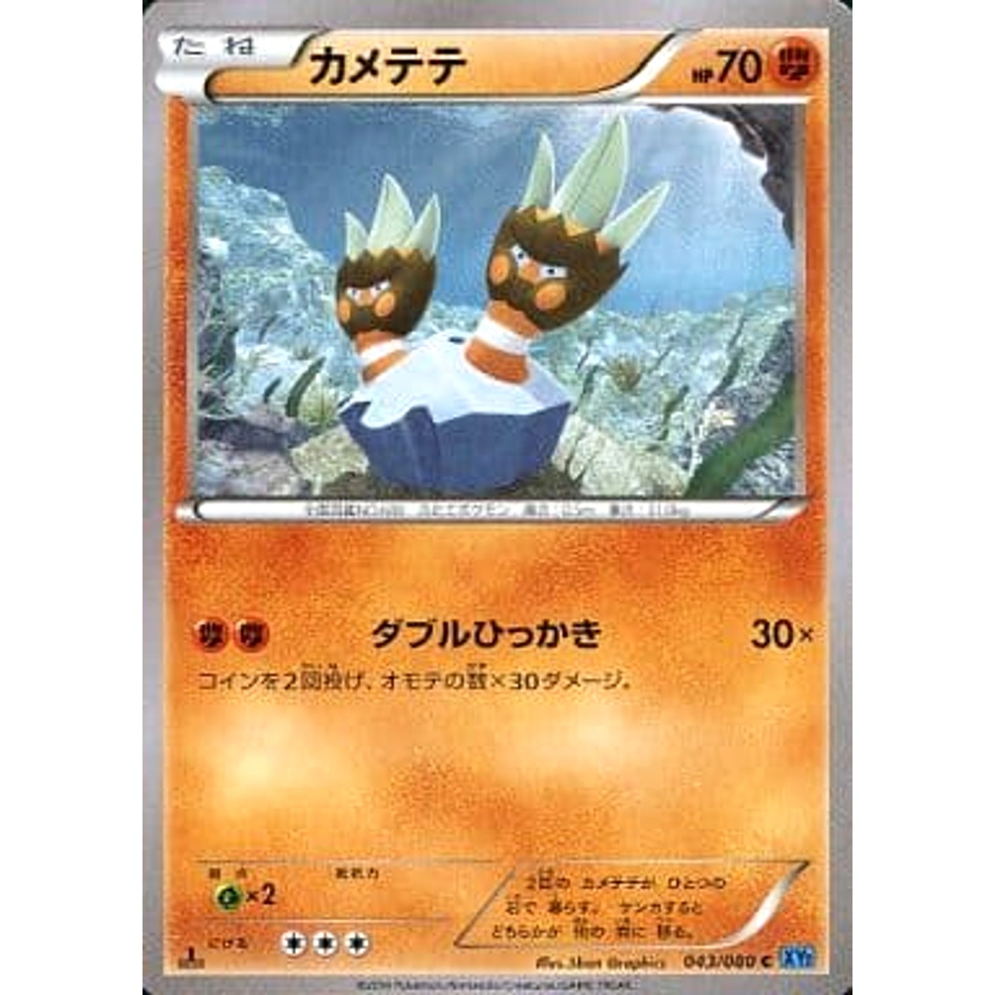 Pokemon Binacle C 043/080 XY2 Wild Blaze Japanese Pokemon Card [USED]