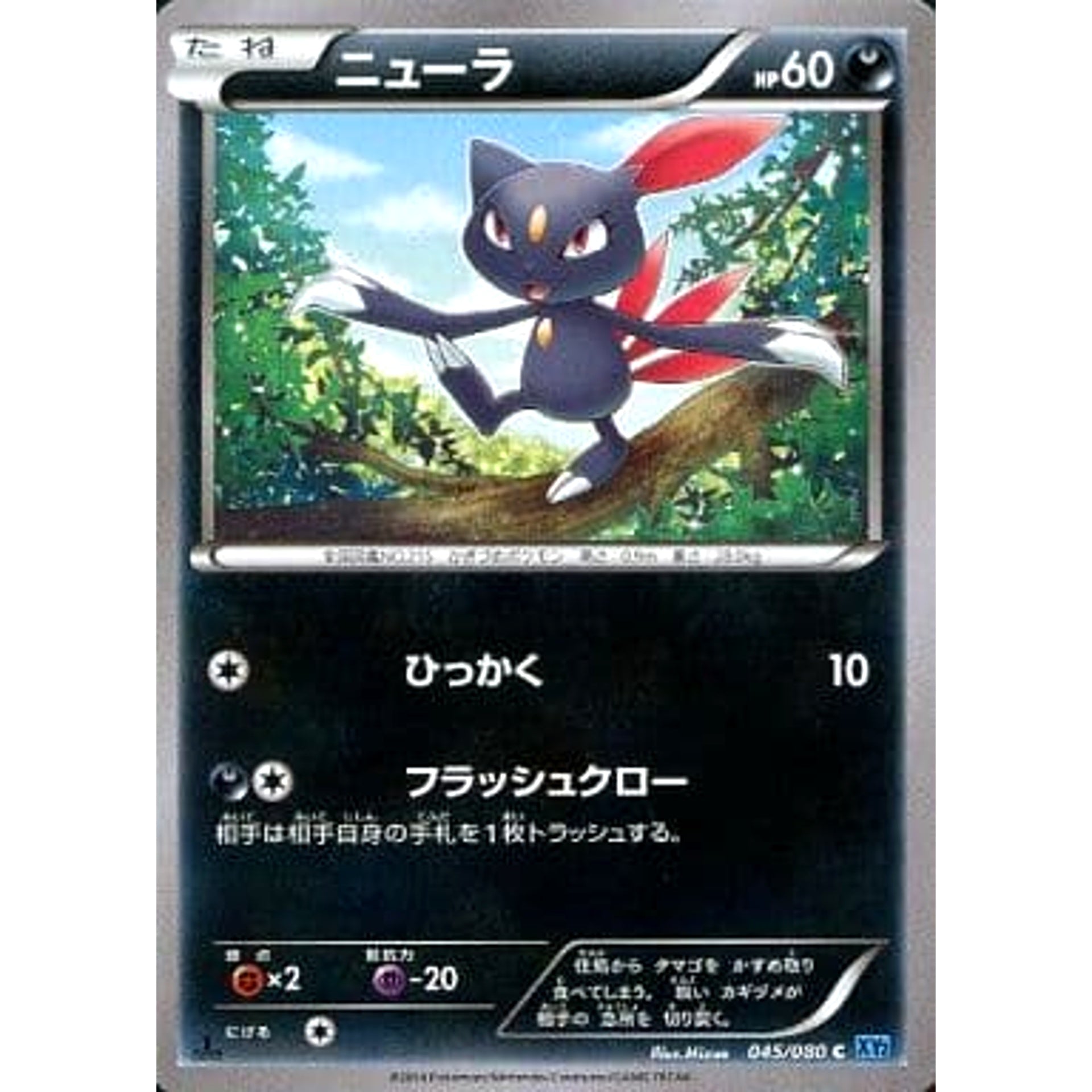 Pokemon Sneasel C 045/080 XY2 Wild Blaze Japanese Pokemon Card [USED]