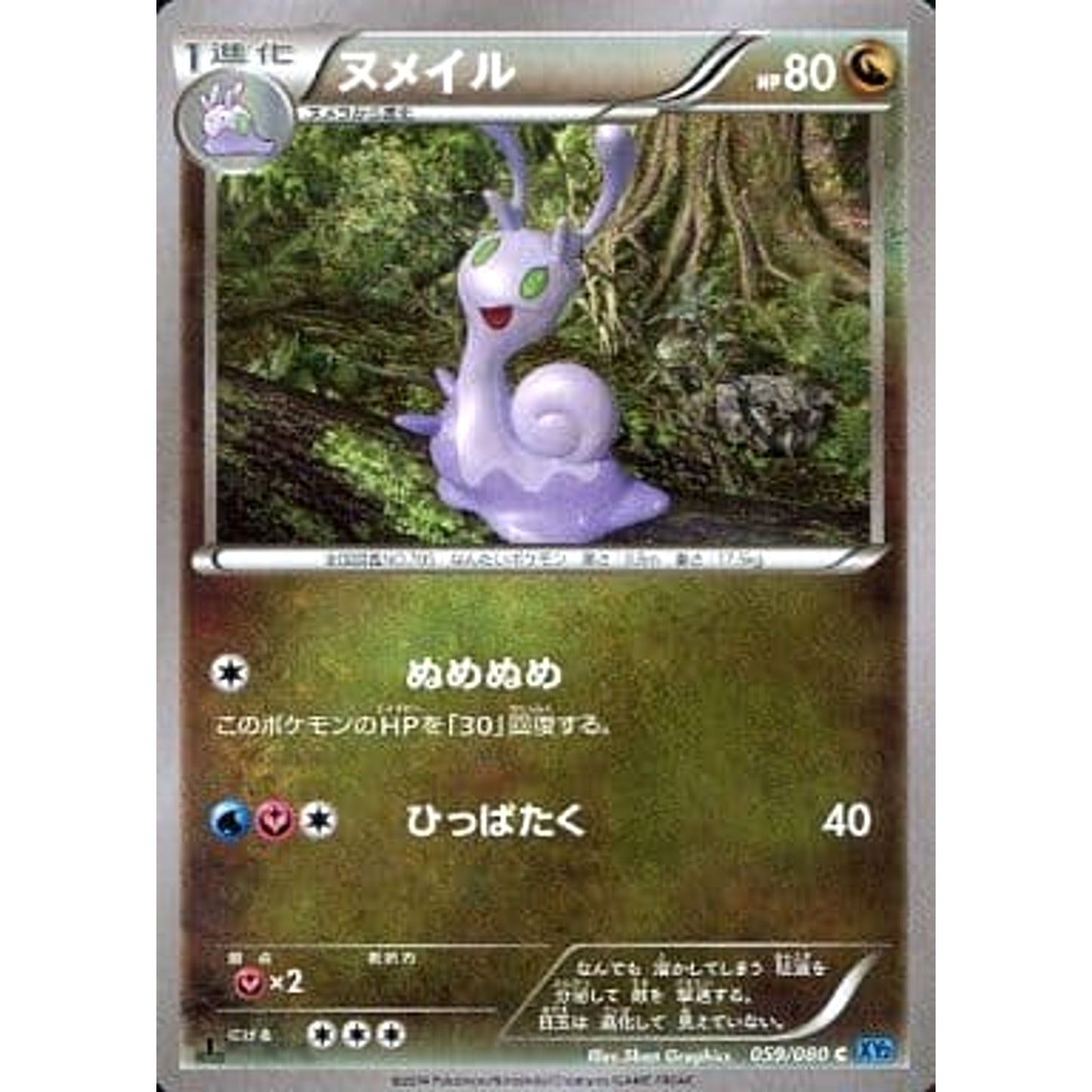 Pokemon Sliggoo C 059/080 XY2 Wild Blaze Japanese Pokemon Card [USED]