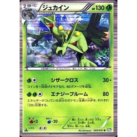 Pokemon Sceptile Holo R 005/051 BW8 Spiral Force Japanese Pokemon Card [USED]