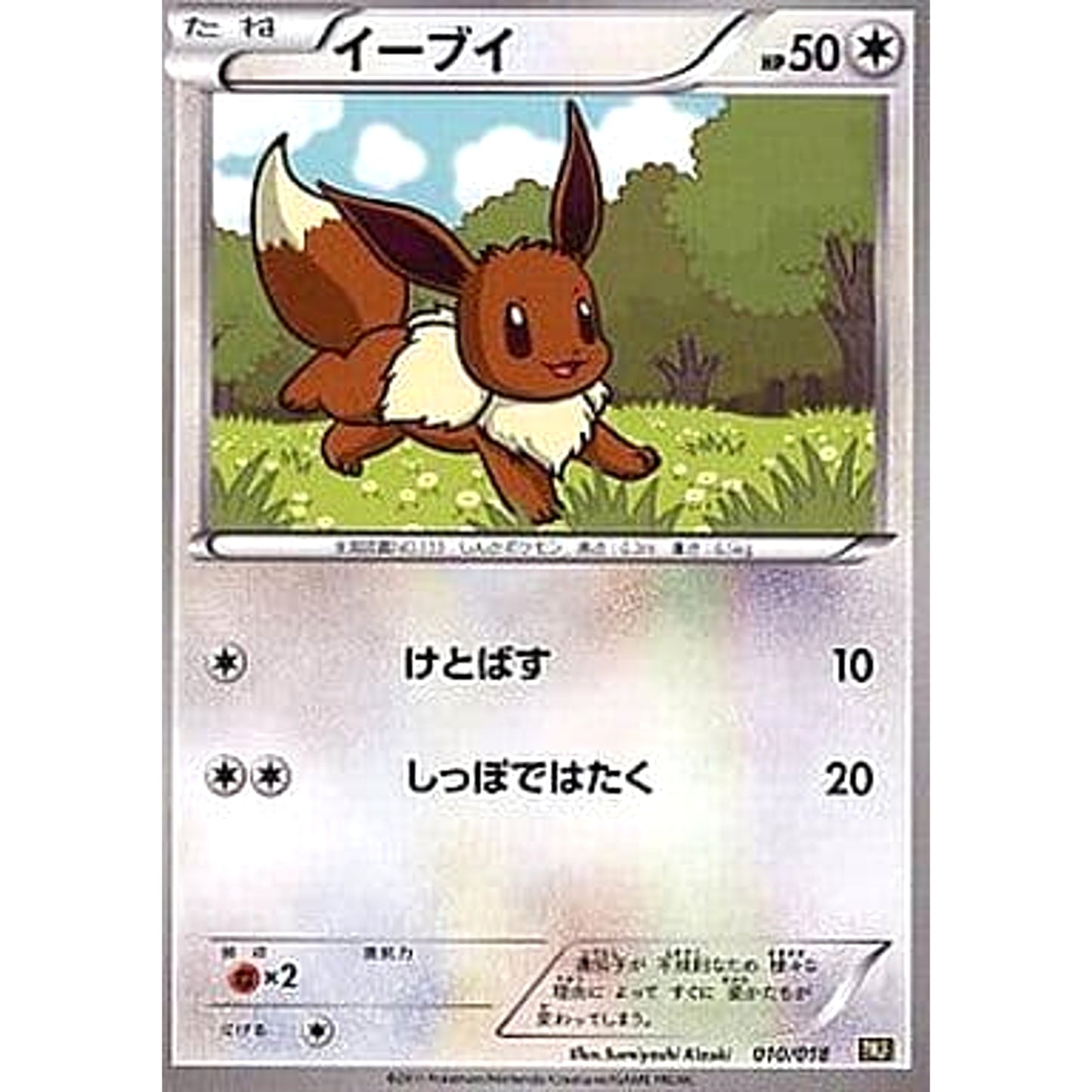 Pokemon Eevee 010/018 BKR Reshiram EX Battle Strength Deck Japanese Pokemon Card [USED]