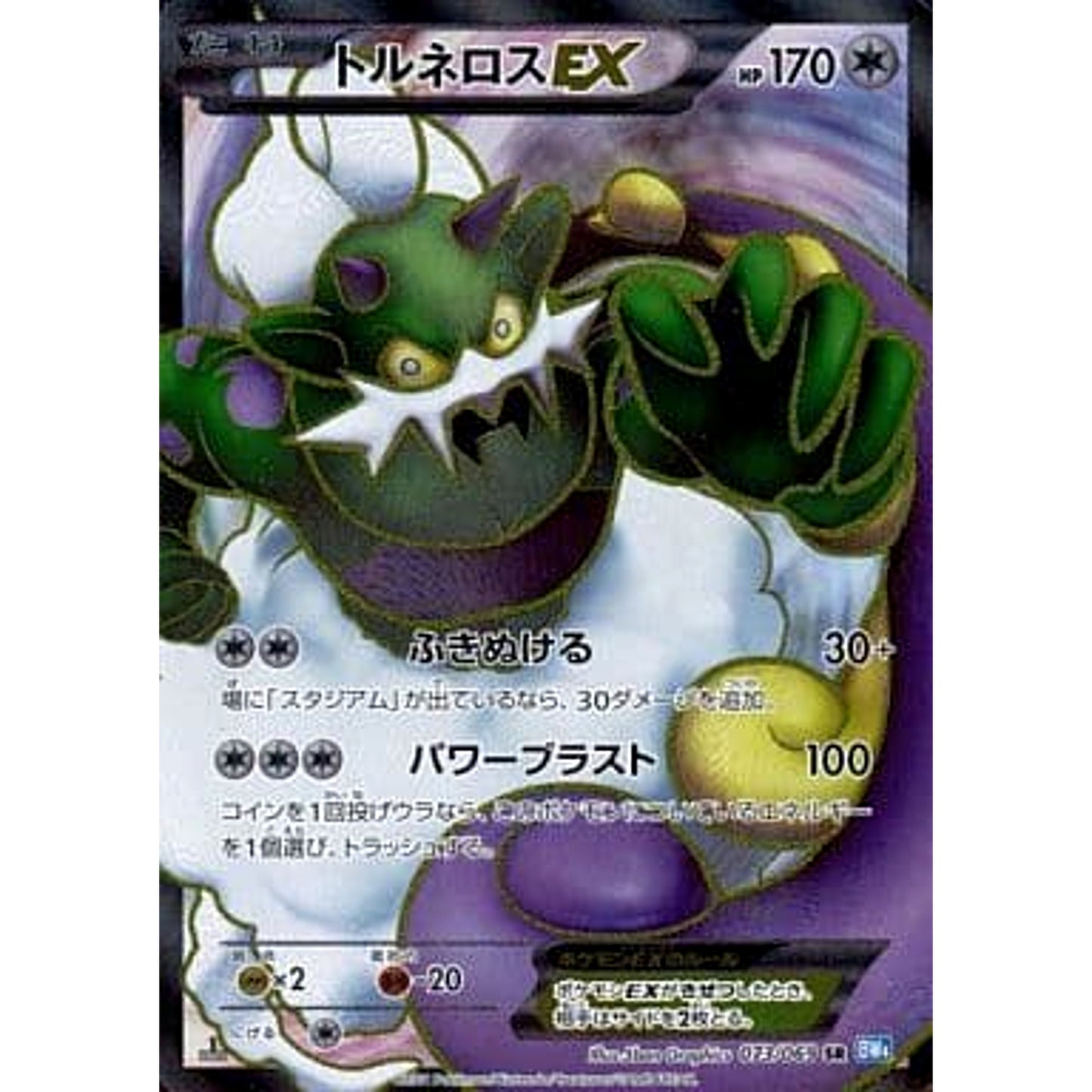 Pokemon Tornadus EX Holo SR 073/069 BW4 Dark Rush Japanese Pokemon Card [USED]