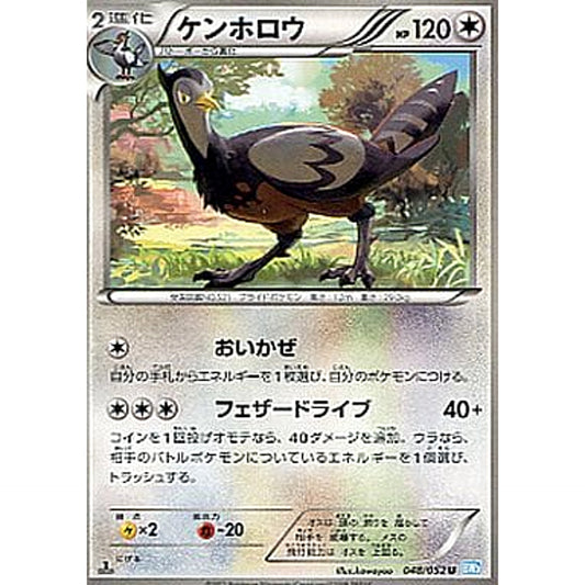 Pokemon Unfezant U 048/052 BW3 Hail Blizzard Japanese Pokemon Card [USED]