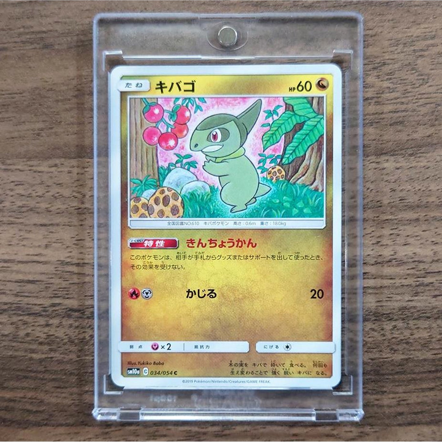 Axew C 034/054 SM10a GG End Japanese Pokemon Card [USED]