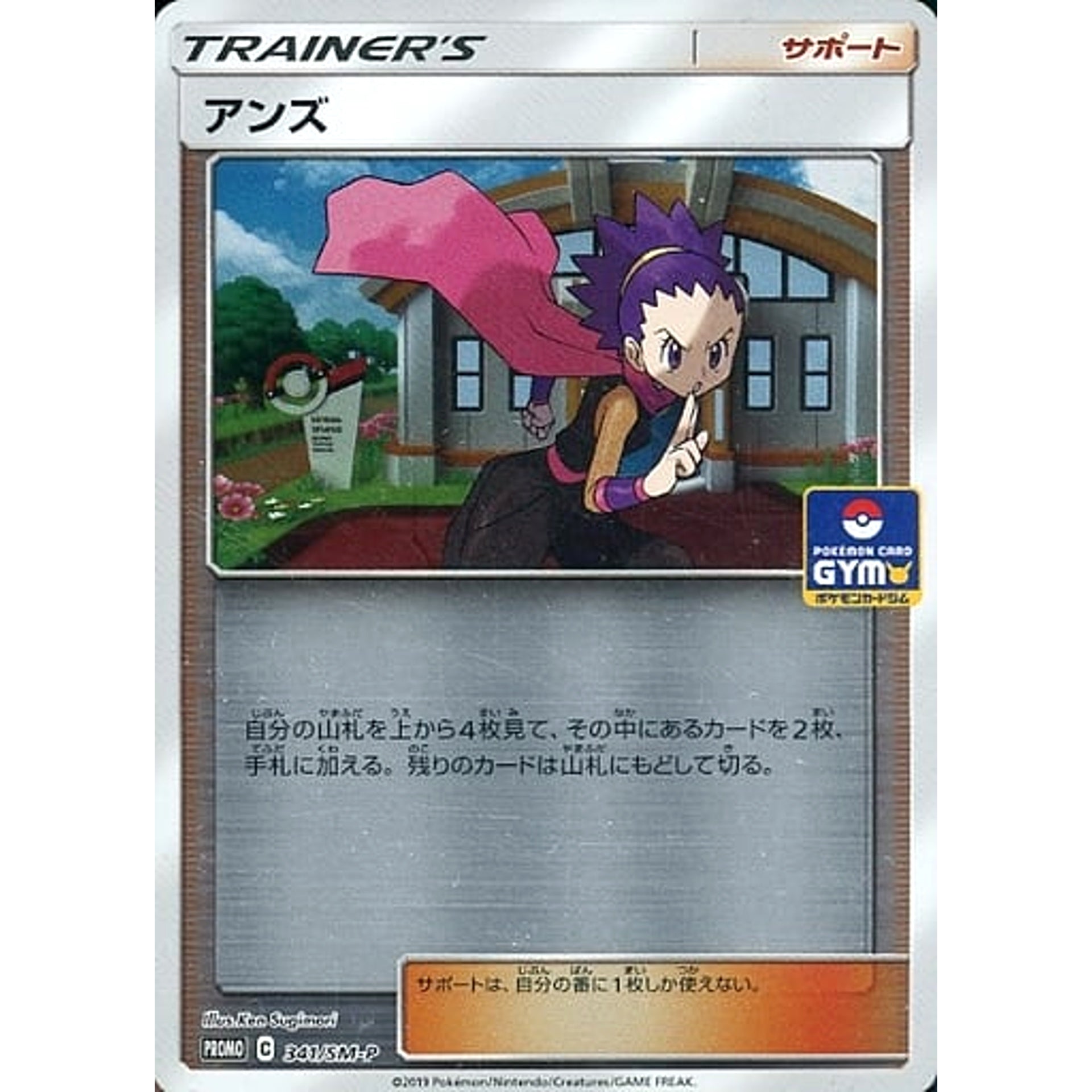 Pokemon Janine Holo Promo 341/SM-P Promotion Card SM-P Japanese Pokemon Card [USED]