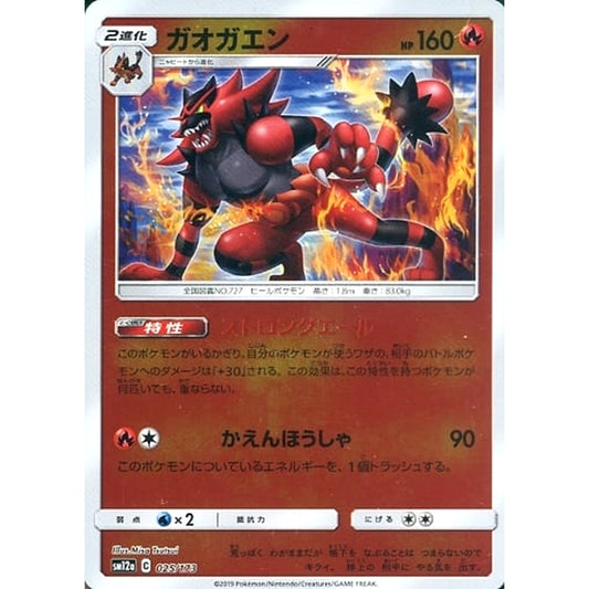 Pokemon Incineroar Reverse Holo 025/173 SM12a Tag All Stars Japanese Pokemon Card [USED]