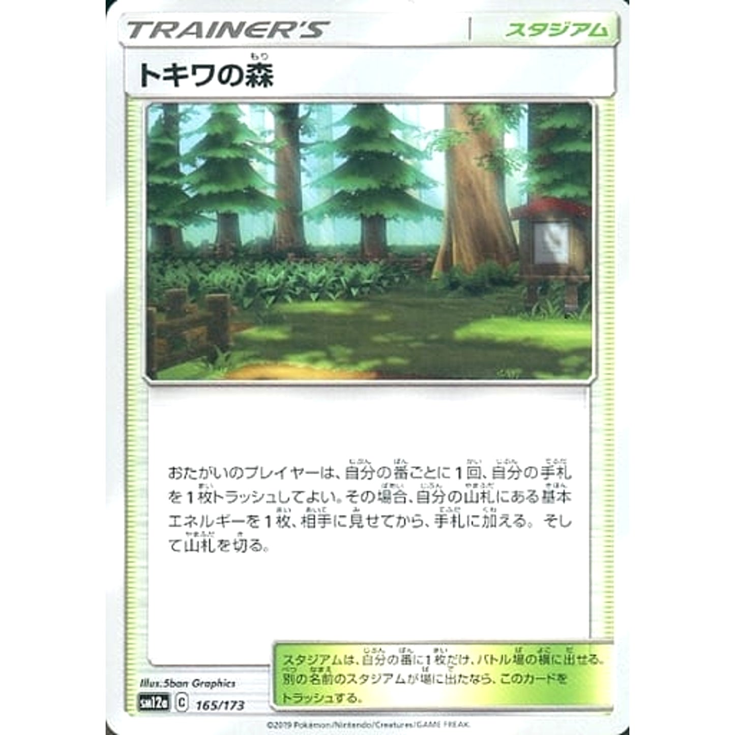 Pokemon Viridian Forest 165/173 SM12a Tag All Stars Japanese Pokemon Card [USED]