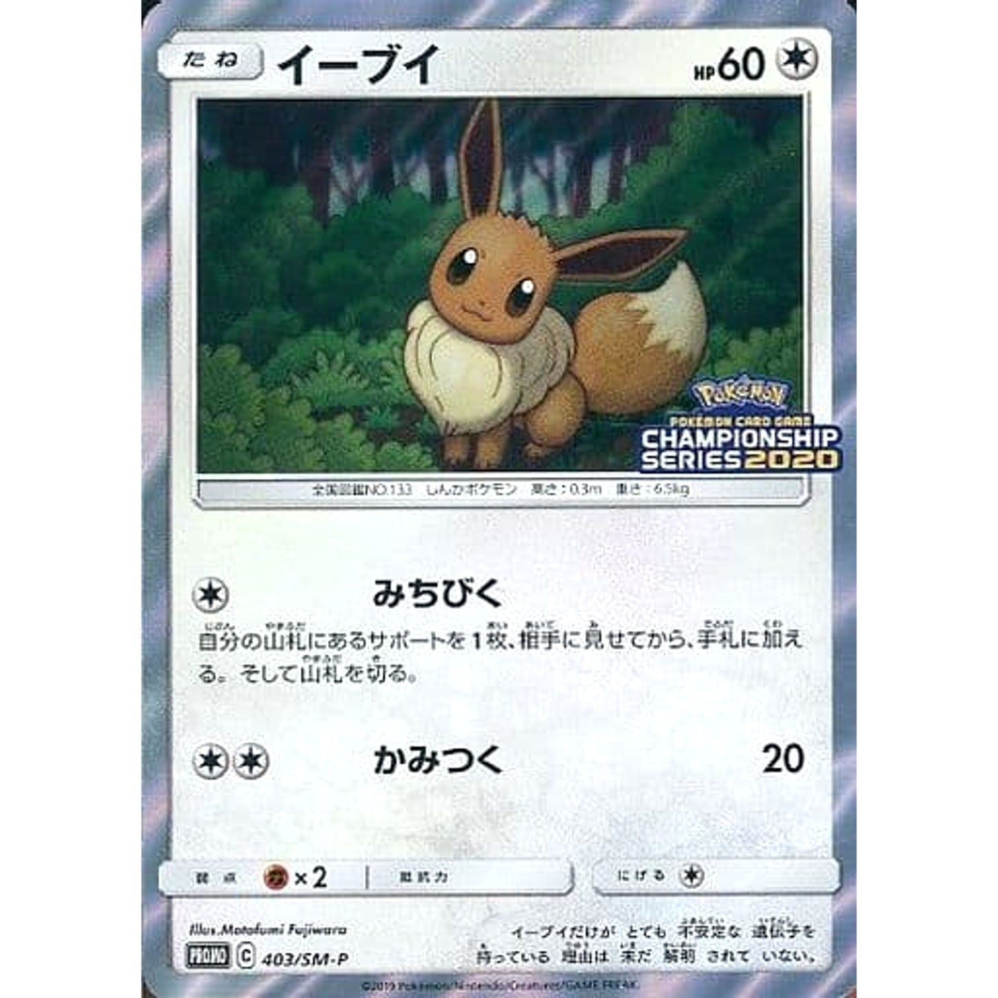 Pokemon Eevee Holo Promo 403/SM-P Promotion Card SM-P Japanese Pokemon Card [USED]
