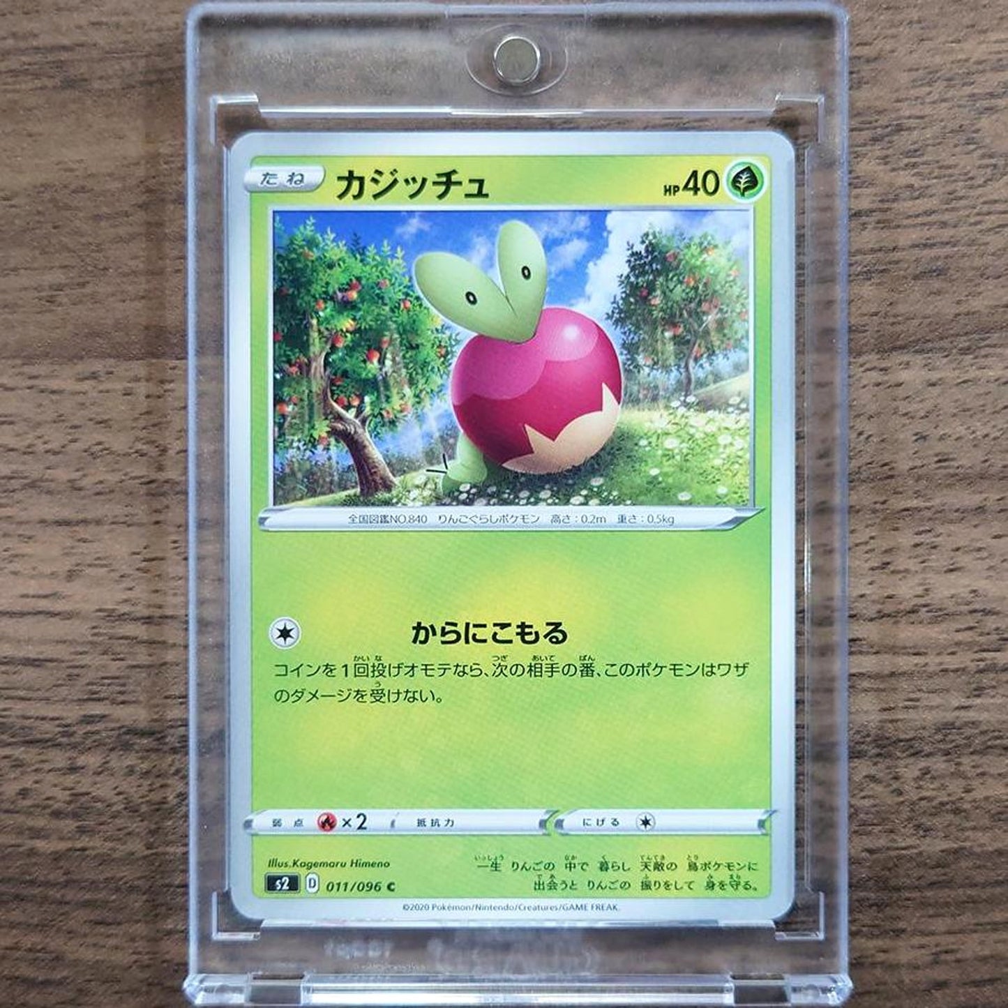 Applin C 011/096 S2 Rebellion Crash Japanese Pokemon Card [USED]