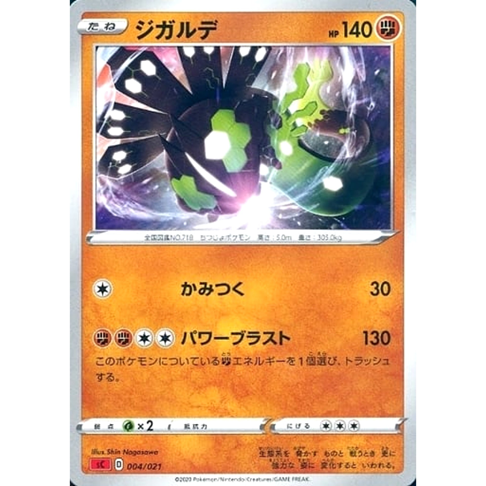 Pokemon Zygarde 004/021 SC Charizard VMAX Starter Set Japanese Pokemon Card [USED]