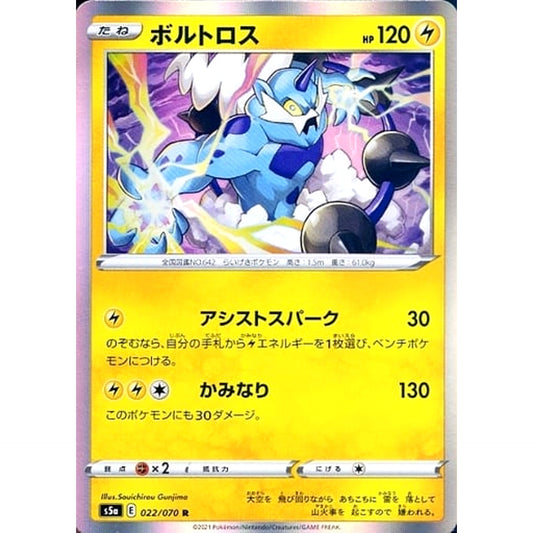 Pokemon Thundurus Holo R 022/070 S5a Peerless Fighters Japanese Pokemon Card [USED]