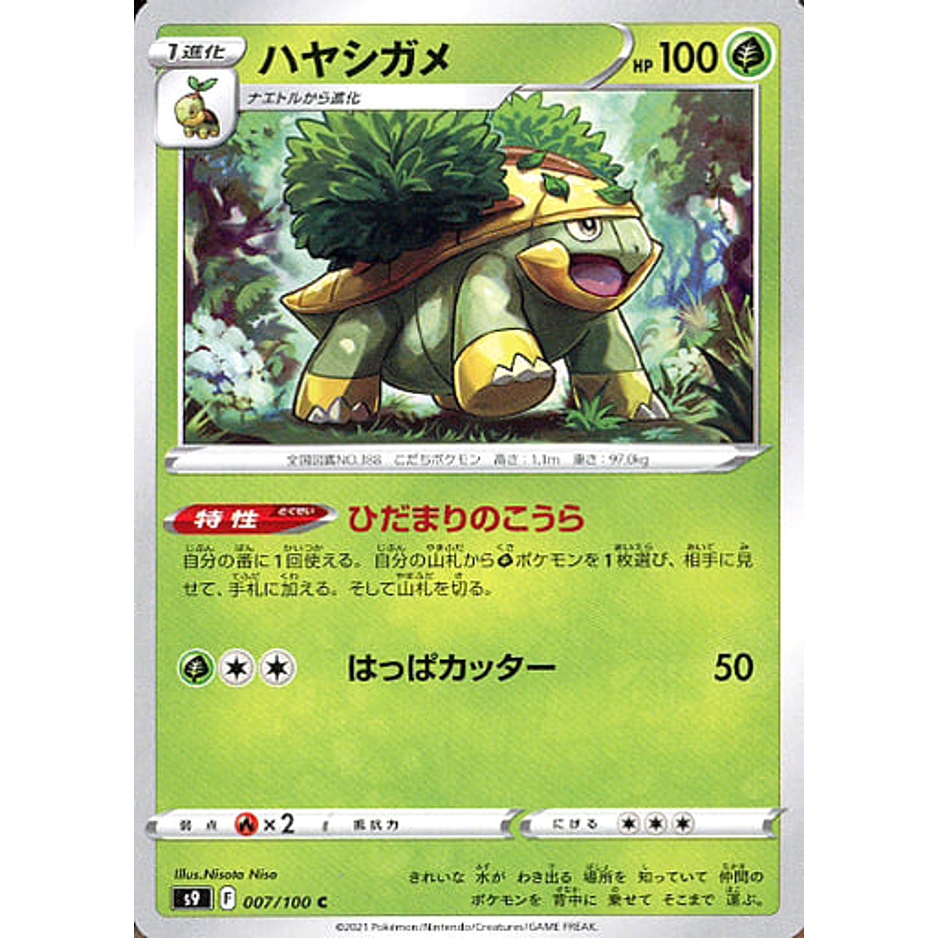 Pokemon Grotle C 007/100 S9 Star Birth Japanese Pokemon Card [USED]