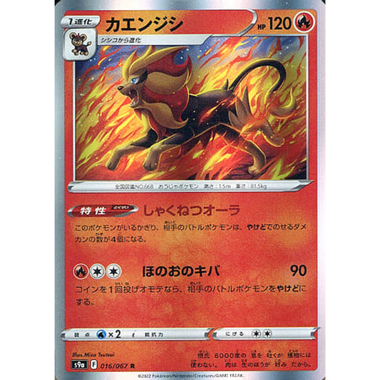 Pokemon Pyroar Holo R 016/067 S9a Battle Region Japanese Pokemon Card [USED]