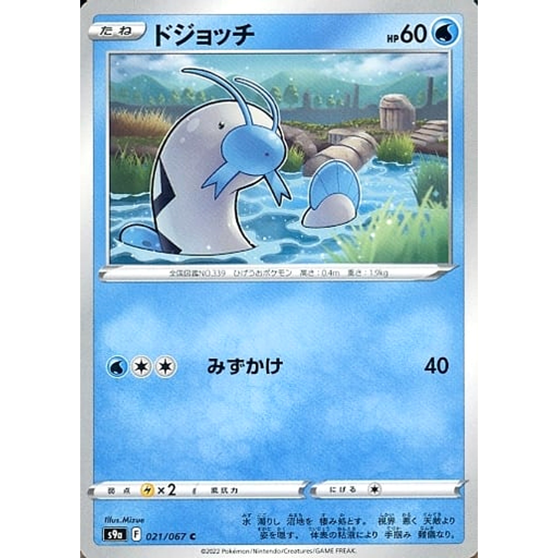 Pokemon Barboach C 021/067 S9a Battle Region Japanese Pokemon Card [USED]