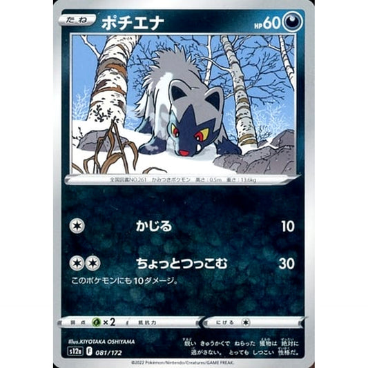 Pokemon Poochyena 081/172 S12a VSTAR Universe Japanese Pokemon Card [USED]