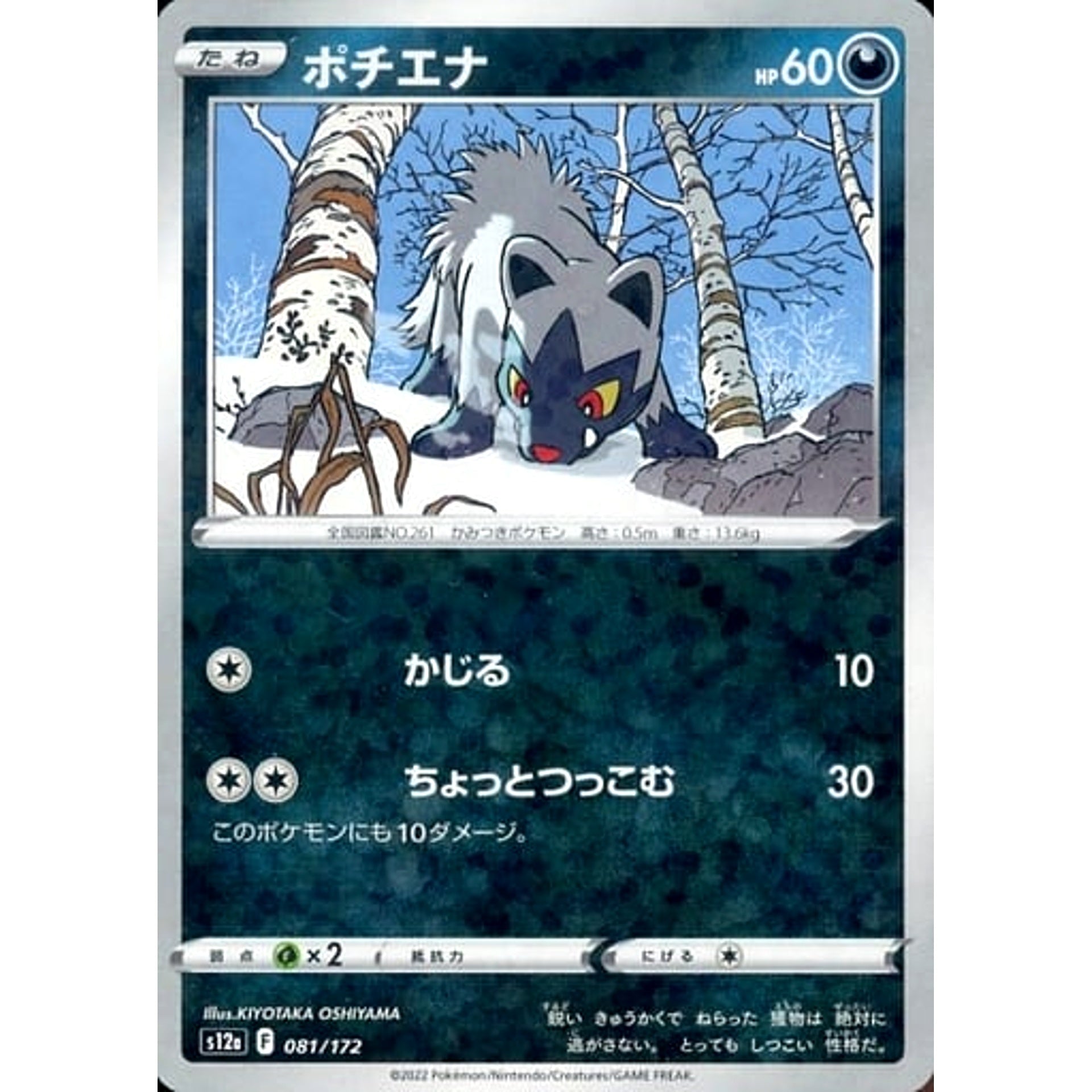 Pokemon Poochyena Parallel 081/172 S12a VSTAR Universe Japanese Pokemon Card [USED]