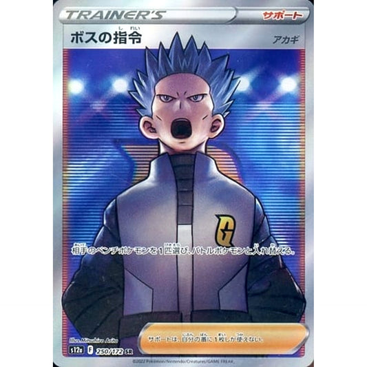 Pokemon Boss's Orders Holo SR 250/172 S12a VSTAR Universe Japanese Pokemon Card [USED]