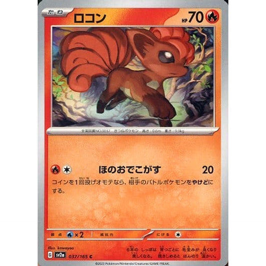 Pokemon Vulpix C 037/165 SV2a Pokemon Card 151 Japanese Pokemon Card [USED]