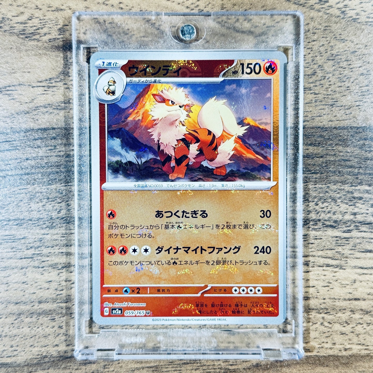 Arcanine Reverse Holo U 059/165 SV2a Pokemon Card 151 Japanese Pokemon Card [USED]