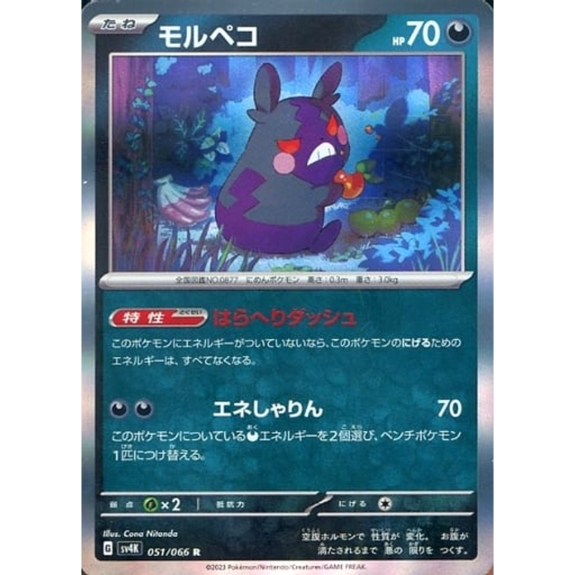 Pokemon Morpeko Holo R 051/066 SV4K Ancient Roar Japanese Pokemon Card [USED]