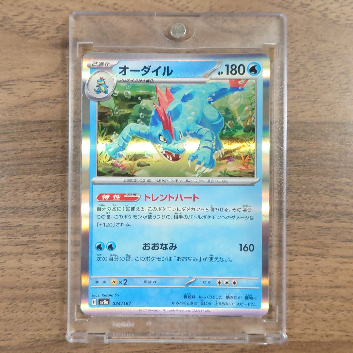 Feraligatr Holo 034/187 SV8a Terastal Fest ex Japanese Pokemon Card [USED]