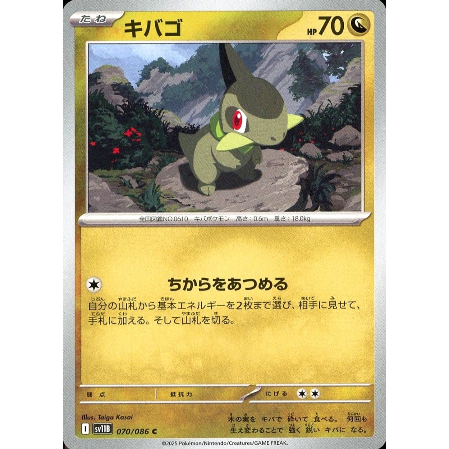 Pokemon Axew C 070/086 SV11B Black Bolt Japanese Pokemon Card [USED]