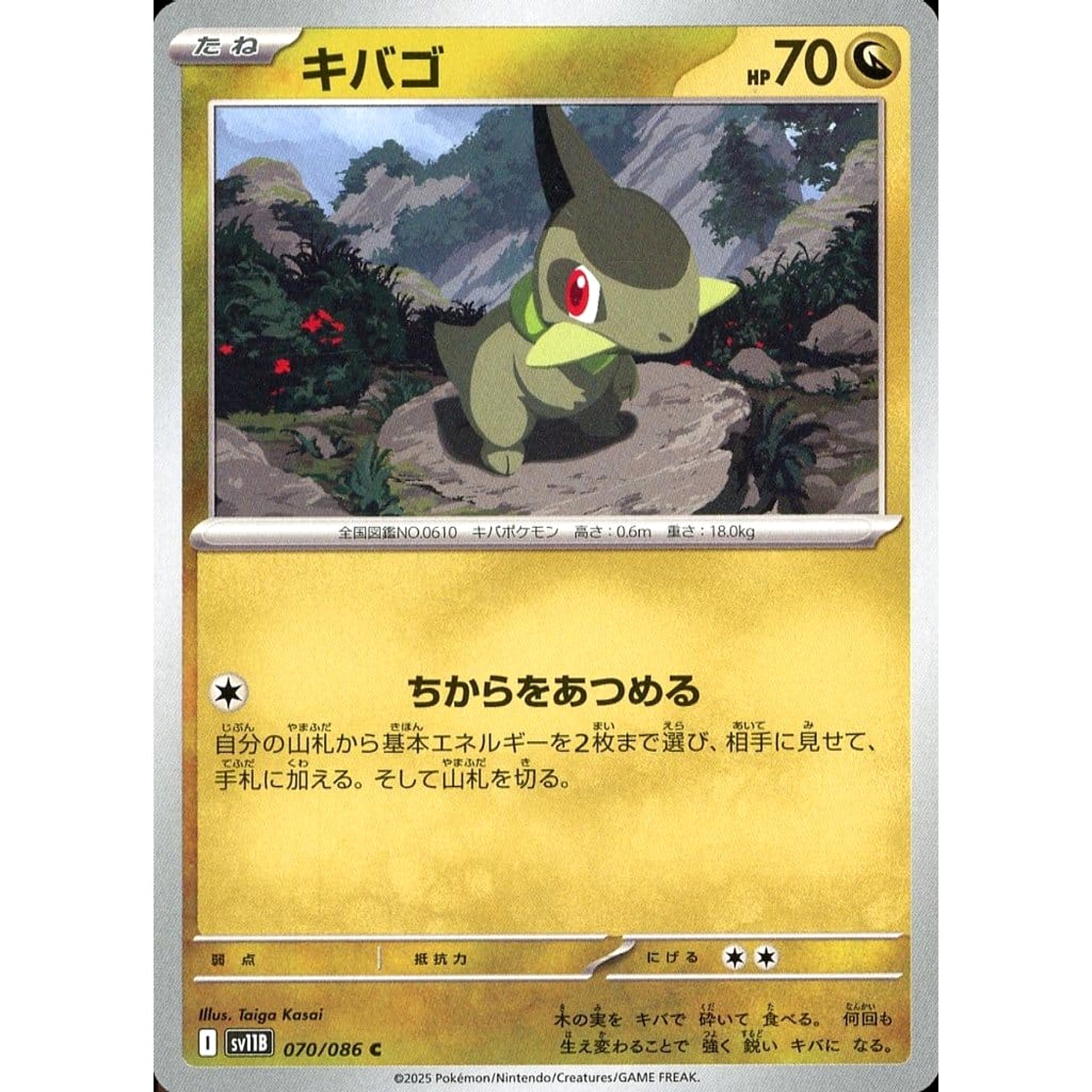 Pokemon Axew C 070/086 SV11B Black Bolt Japanese Pokemon Card [USED]
