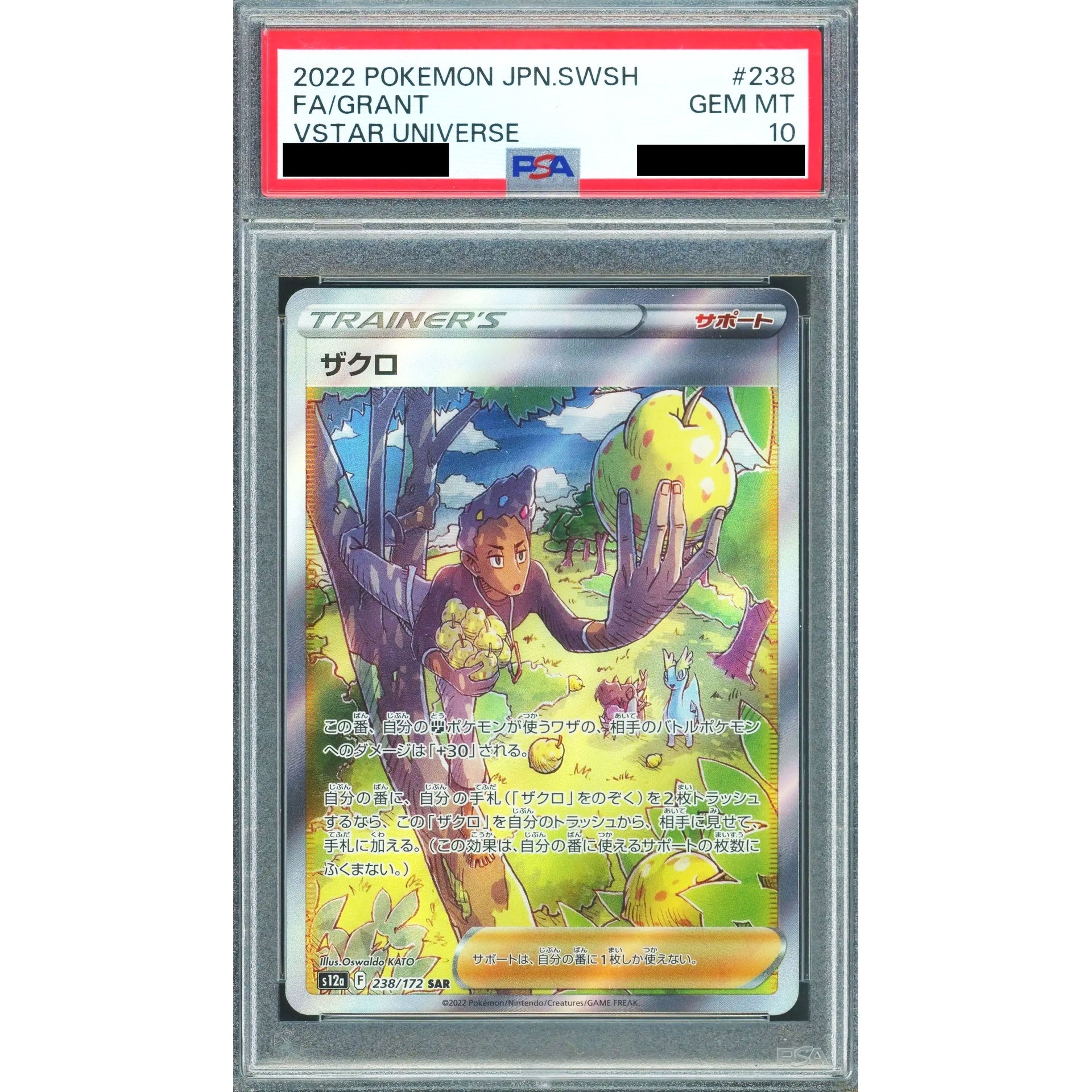 Pokemon Grant PSA 10 Holo SAR 238/172 S12a VSTAR Universe Japanese Pokemon Card [USED]