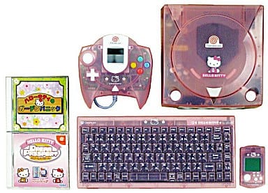 Dreamcast Skeleton Pink Hello Kitty Ver. HKT-6500P Dreamcast Series Console [USED]