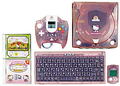 Dreamcast Skeleton Pink Hello Kitty Ver. HKT-6500P Dreamcast Series Console [USED]