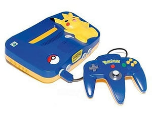 NINTENDO64 Blue & Yellow Pikachu Model NUSOXA Nintendo 64 Series Console [USED]