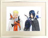 Naruto Deluxe Duplicate Original Drawing Naruto & Sasuke Ver. Print [USED]