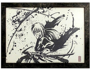 Rurouni Kenshin Sumi-e Collection Himura Kenshin with Accessories Painting [USED]