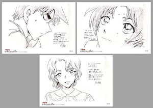 Detective Conan The Crimson Love Letter Aoyama Gosho Handwritten Anime Original Drawing Replica 3 Set Print [USED]