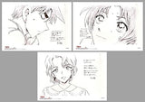 Detective Conan The Crimson Love Letter Aoyama Gosho Handwritten Anime Original Drawing Replica 3 Set Print [USED]