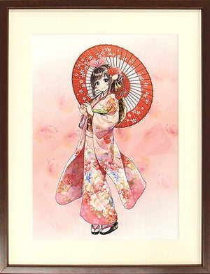 Kizuna AI Duplicate Original Picture Kimono With Accessories Print [USED]