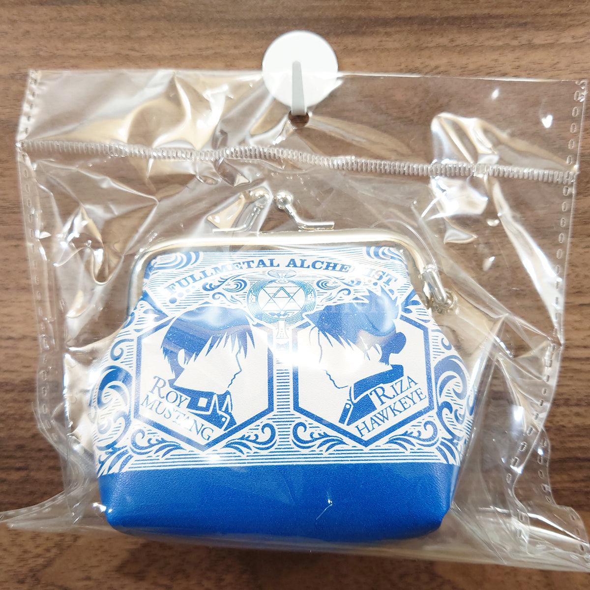 Roy Mustang Riza Hawkeye Fullmetal Alchemist Coin Purse M Blue Wallet [NEW]