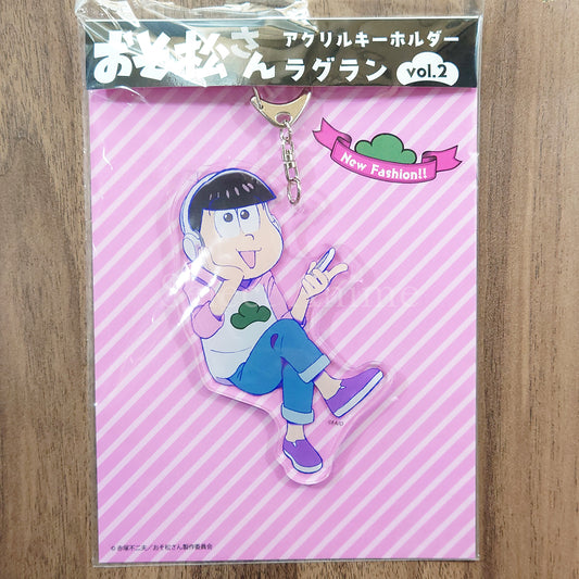 Todomatsu Mr. Osomatsu Acrylic Key Chain Raglan Vol.2 Key Ring [NEW]