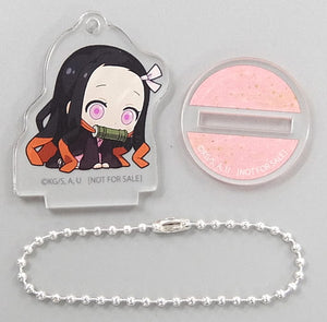 Nezuko Kamado Demon Slayer: Kimetsu no Yaiba Acrylic Stand Ball Chain animate Point Exchange Prize Key Ring [USED]