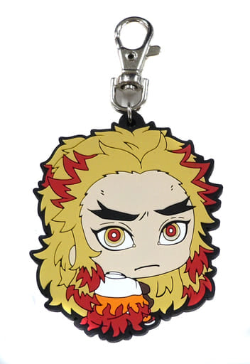 Kyojuro Rengoku Demon Slayer: Kimetsu no Yaiba Bocchi-Kun Rubber Charm Fujiiro Shopping Street Amiami Street in Akihabara Limited Key Ring [USED]